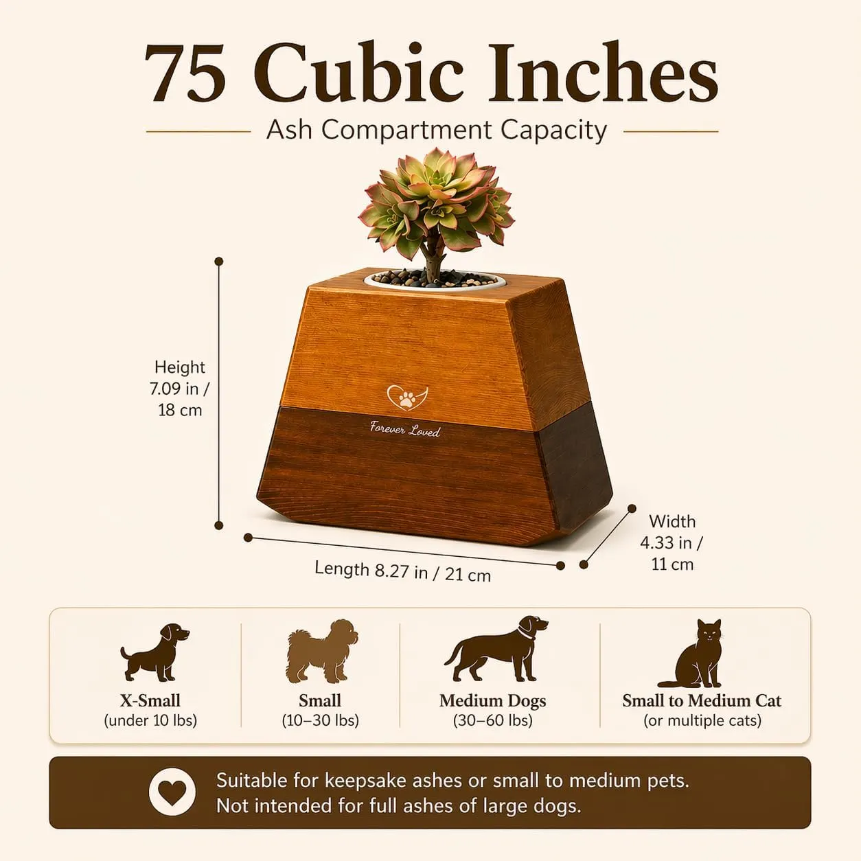 Wooden Pet Urn 17