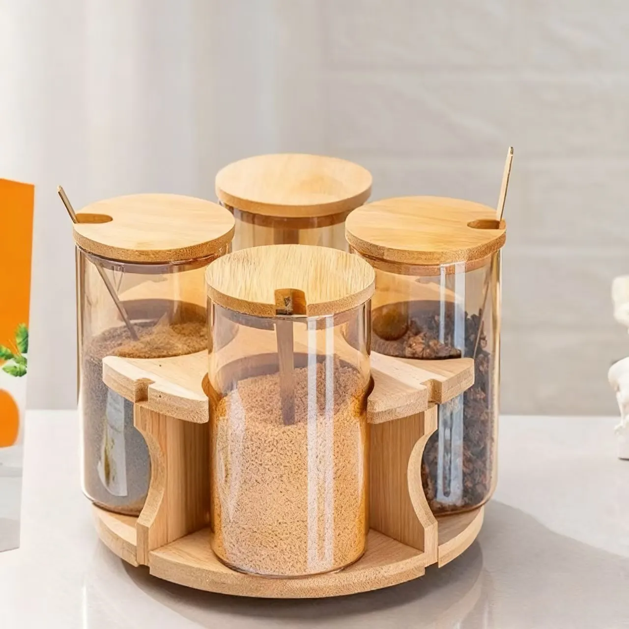 Wooden Spice Bottle Organizer 13